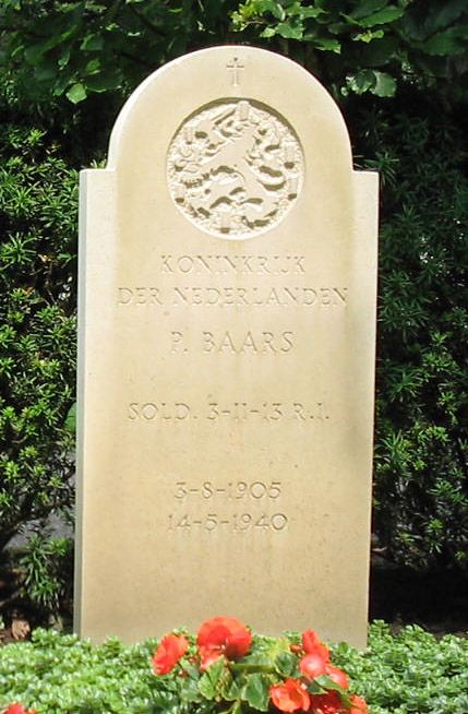 Afbeelding van graf of monument van Pieter Baars