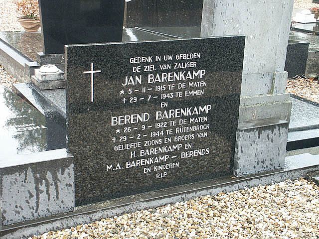 Afbeelding van graf of monument van Berend Barenkamp