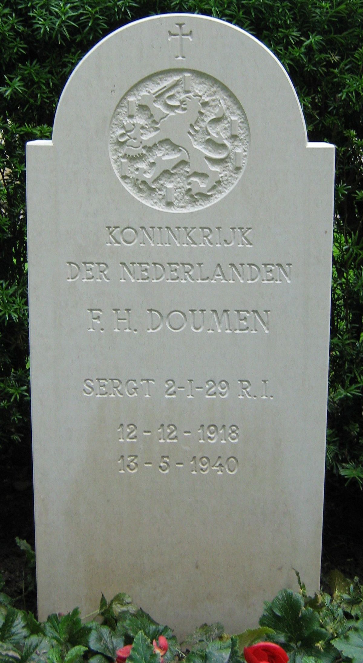 Afbeelding van graf of monument van Francis Hubert Doumen