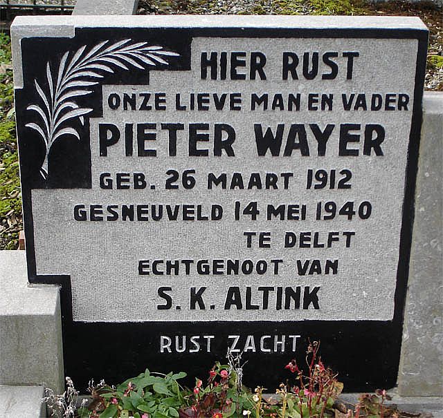 Afbeelding van graf of monument van Pieter Waijer