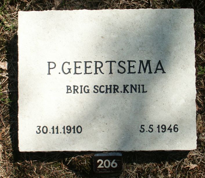 Afbeelding van graf of monument van Pieter Geertsema