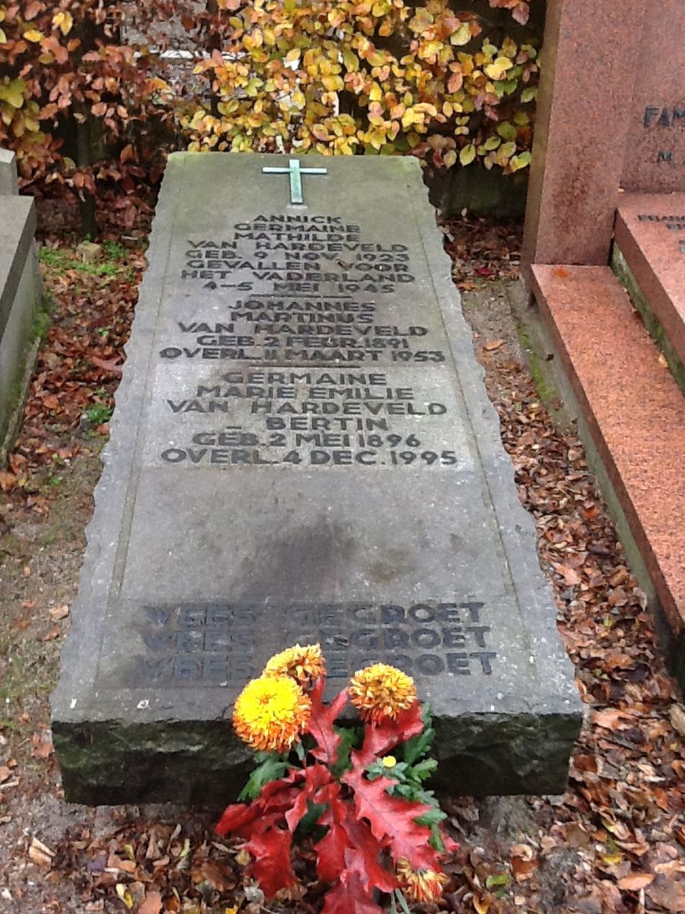 Afbeelding van graf of monument van Annick Germaine Mathilde van Hardeveld