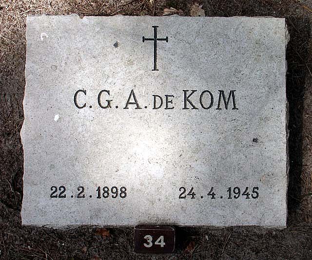 Afbeelding van graf of monument van Cornelis Gerhard Anton de Kom