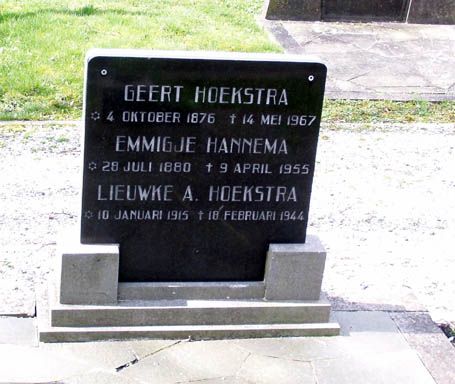 Afbeelding van graf of monument van Lieuwke Auke Hoekstra