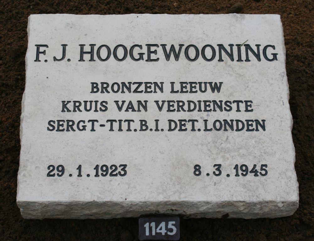Afbeelding van graf of monument van Frederik Johannes Hoogewooning