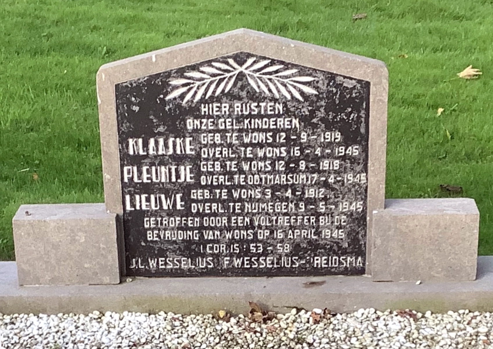 Graffoto familie Wesselius
