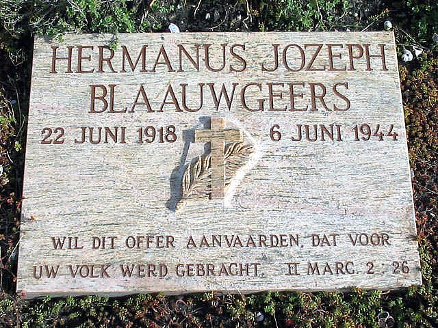 Afbeelding van graf of monument van Hermanus Jozeph Blaauwgeers