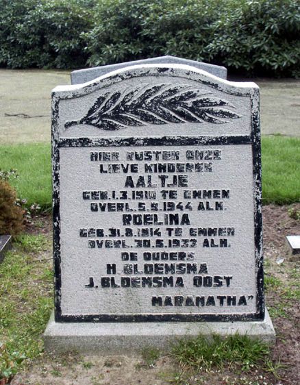 Afbeelding van graf of monument van Aaltje Bloemsma