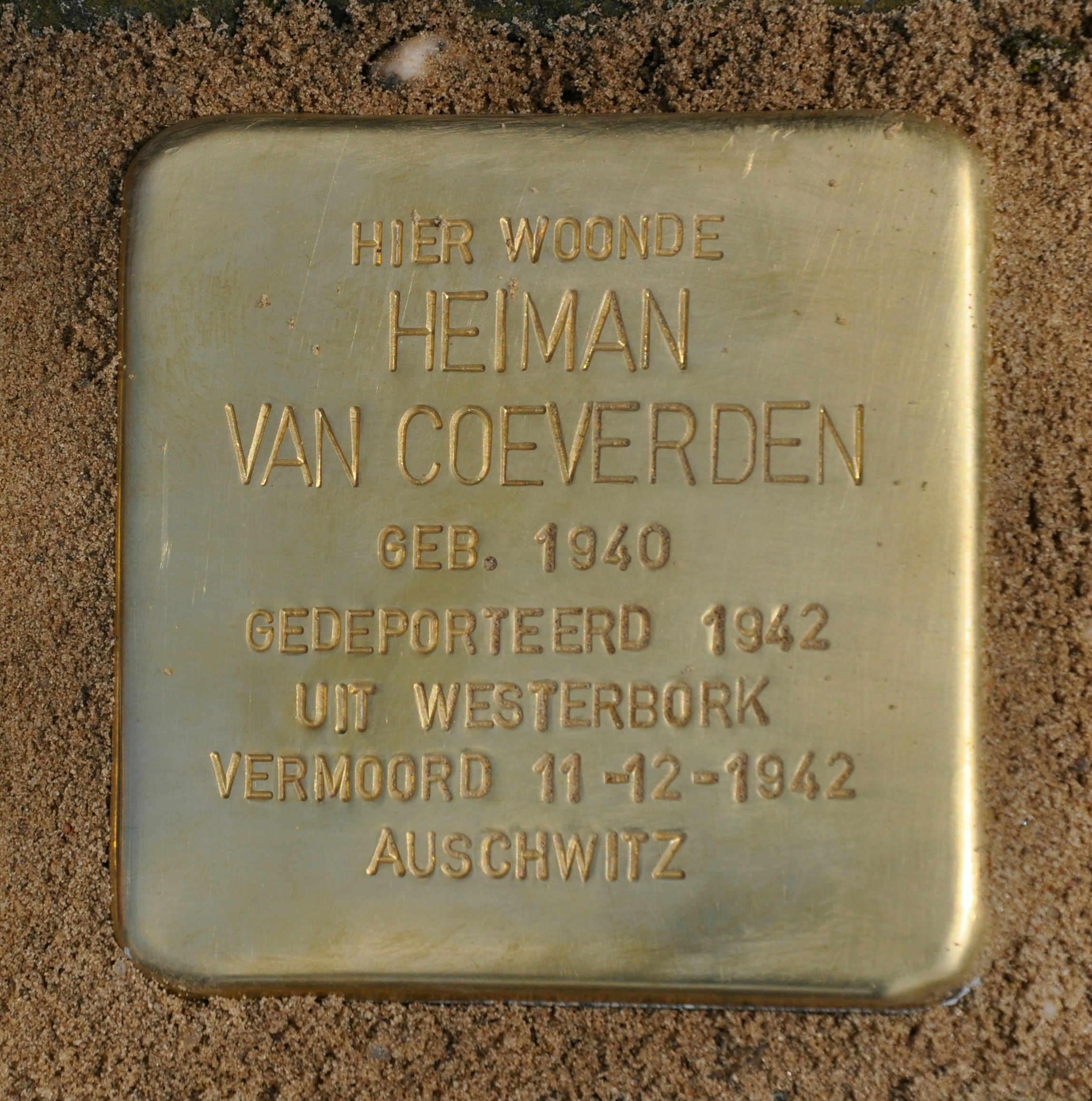 Stolpersteen Heiman van Coeverden