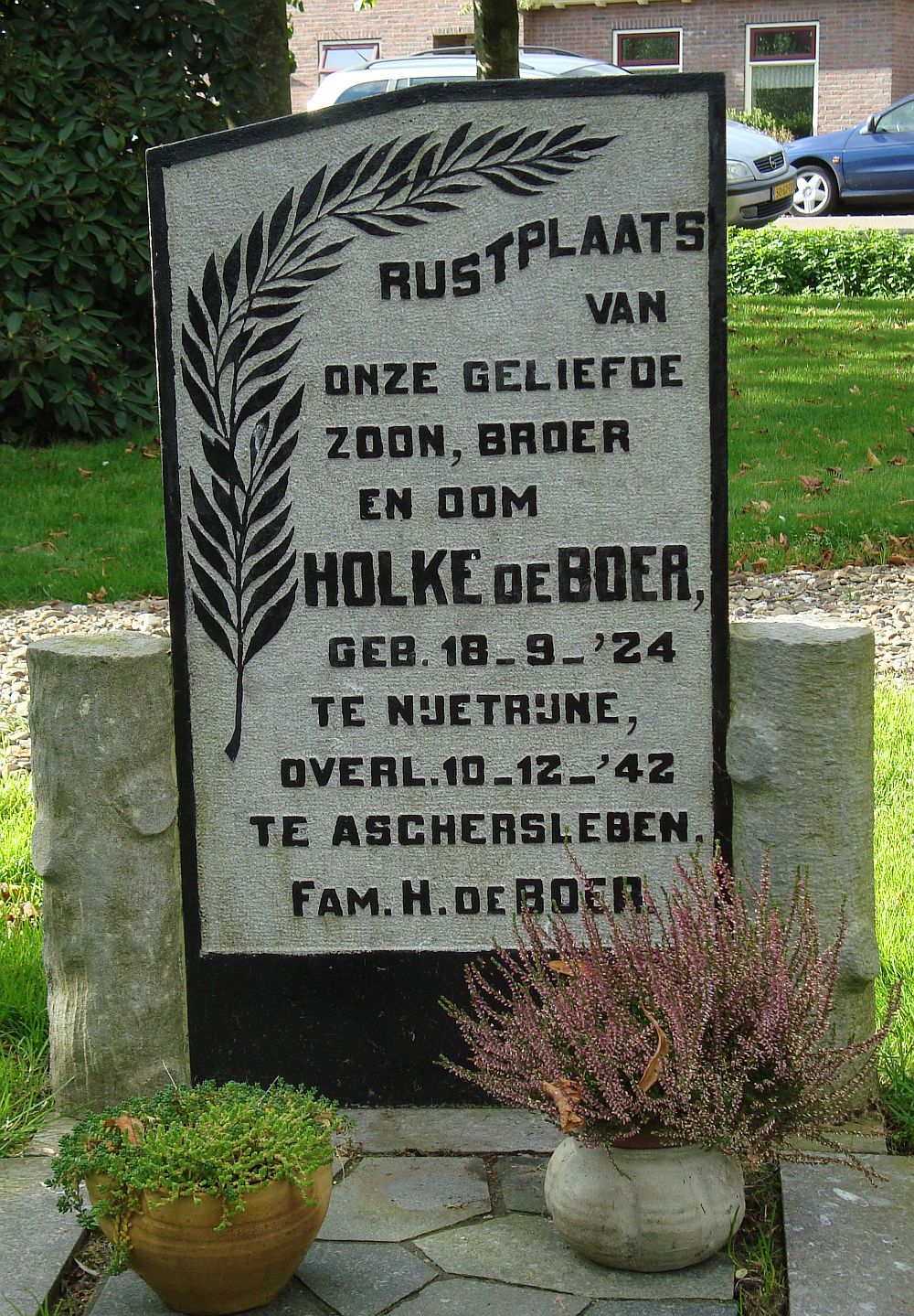 Afbeelding van graf of monument van Holke de Boer