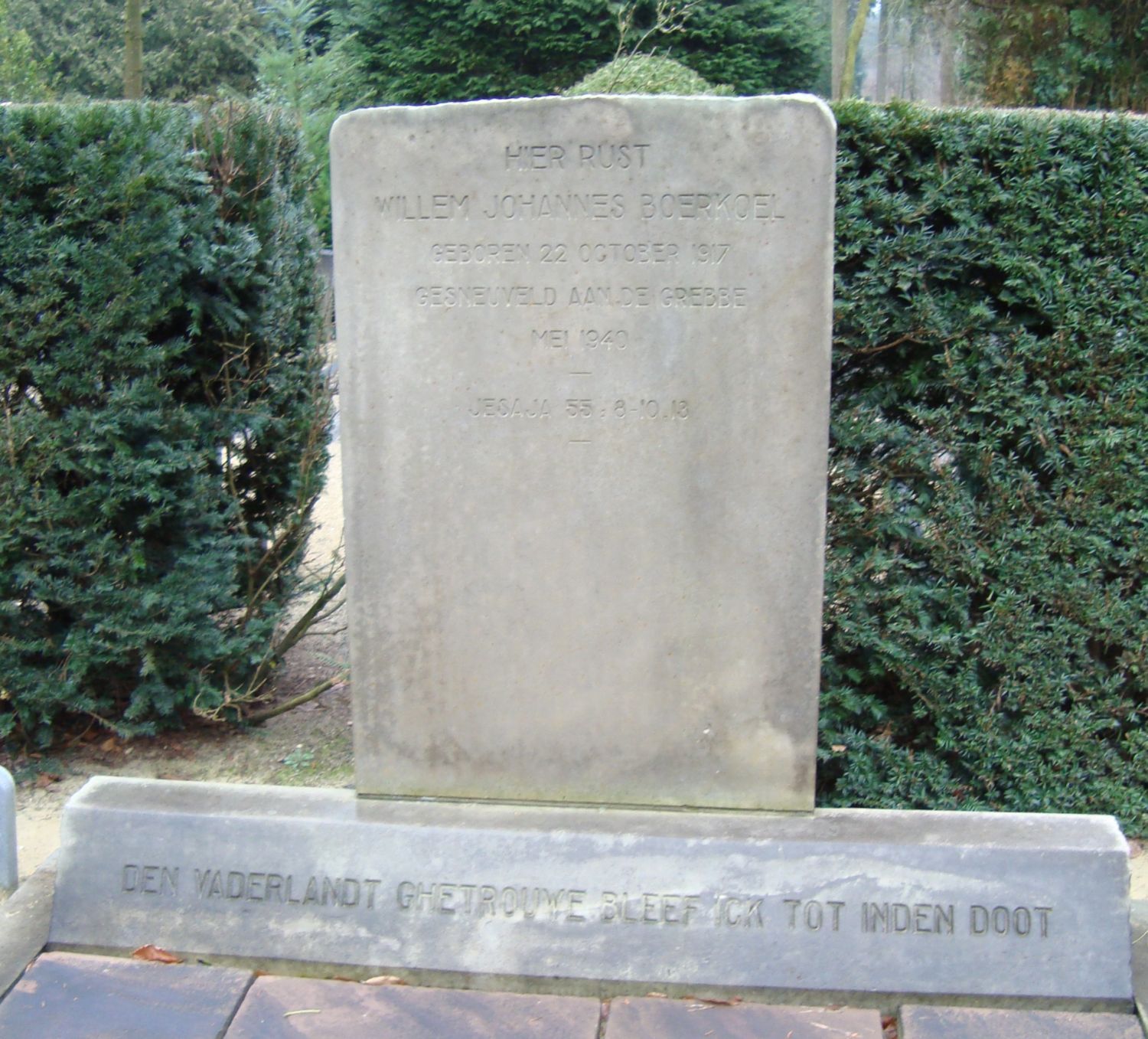 Afbeelding van graf of monument van Willem Johannes Boerkoel