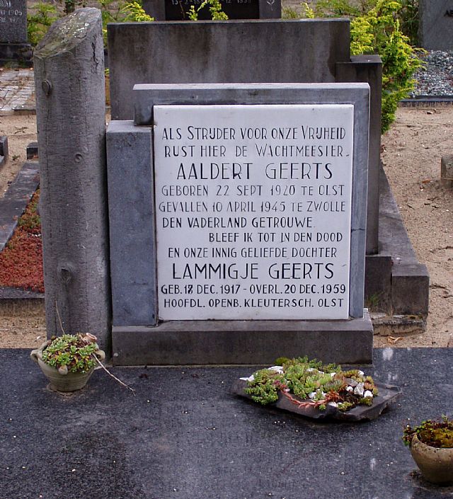 Afbeelding van graf of monument van Aaldert Geerts