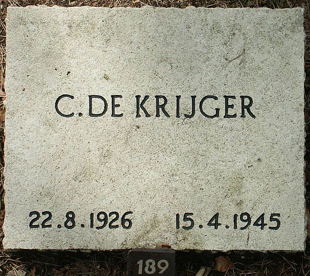 Afbeelding van graf of monument van Carel de Krijger