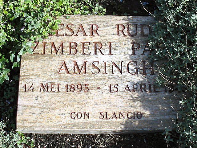 Afbeelding van graf of monument van Caesar Rudolf Zimbert Paul Amsingh