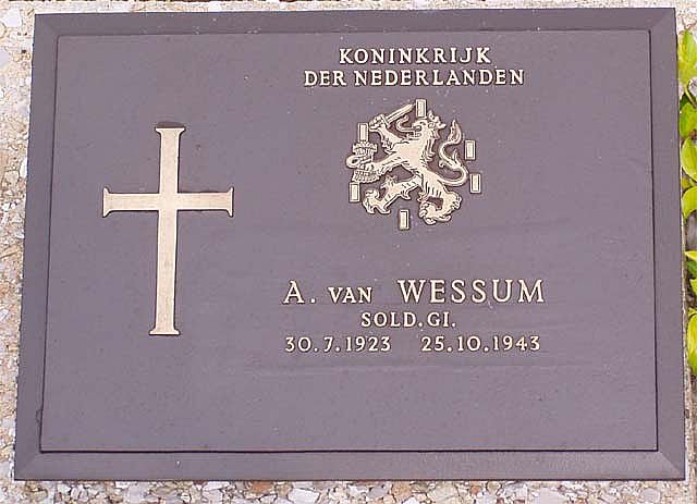 Afbeelding van graf of monument van Albertus van Wessum