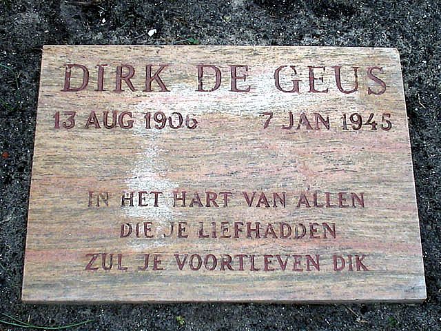 Afbeelding van graf of monument van Dirk de Geus