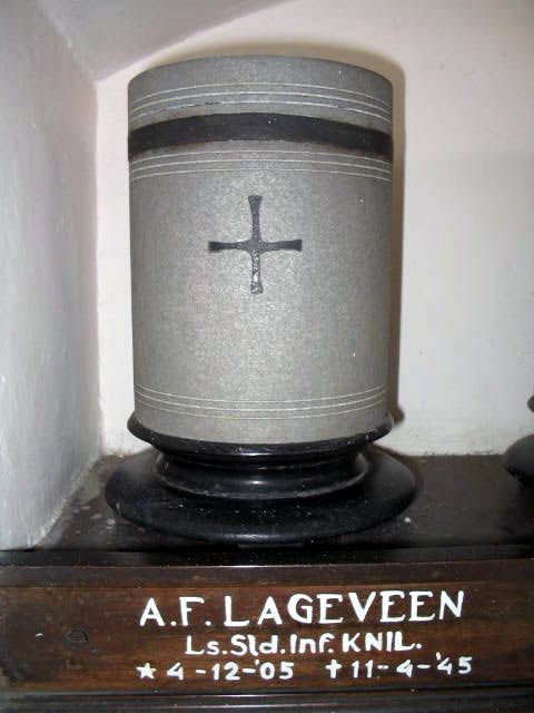 Afbeelding van graf of monument van Albertus Ferdinandus Lageveen