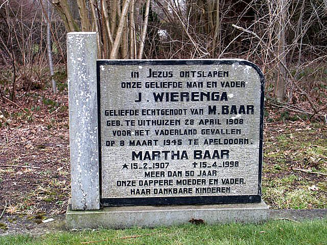Afbeelding van graf of monument van Jan Wierenga