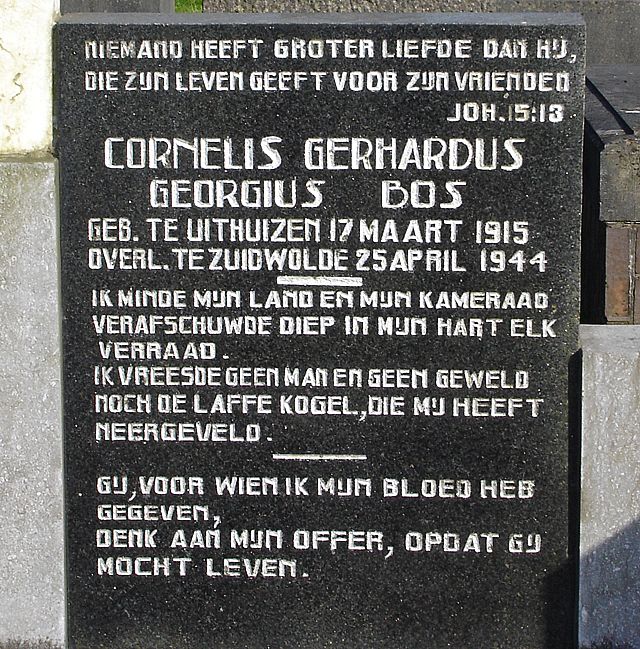 Afbeelding van graf of monument van Cornelis Gerhardus Georgius Bos