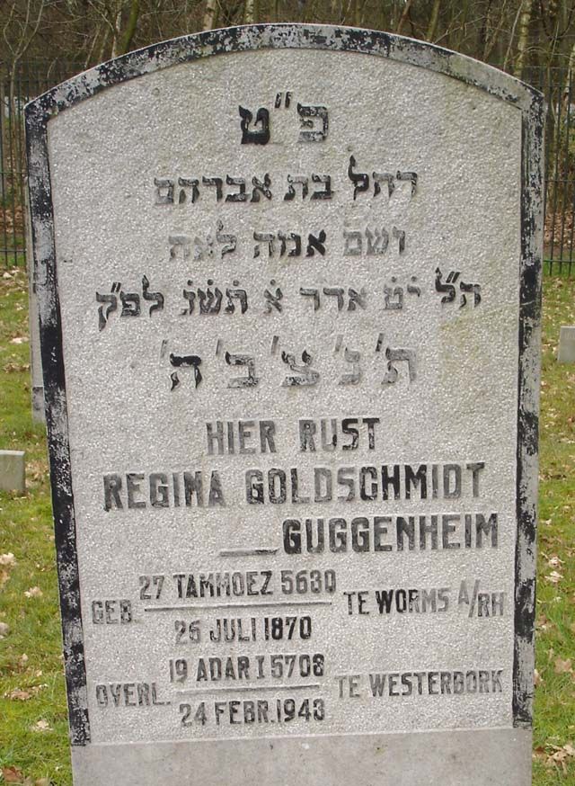 Afbeelding van graf of monument van Regina Sara Goldschmidt-Guggenheim