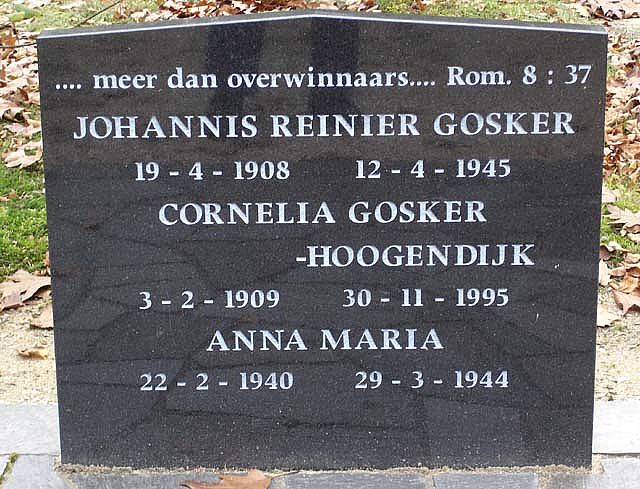Afbeelding van graf of monument van Johannis Reinier Gosker