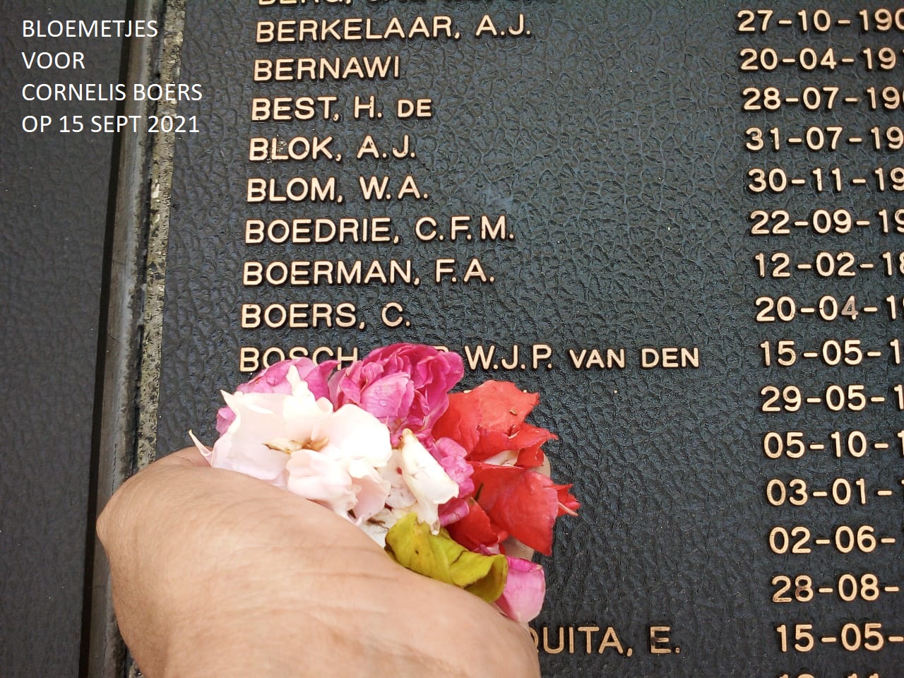 Een bloemetje voor jou mijn broer op 15 sept 2021