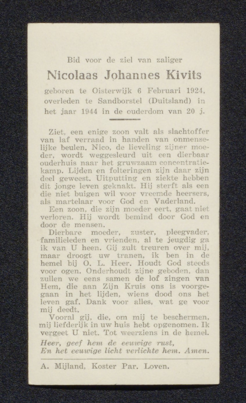 Afbeelding/portret van Nicolaas Johannes Kivits