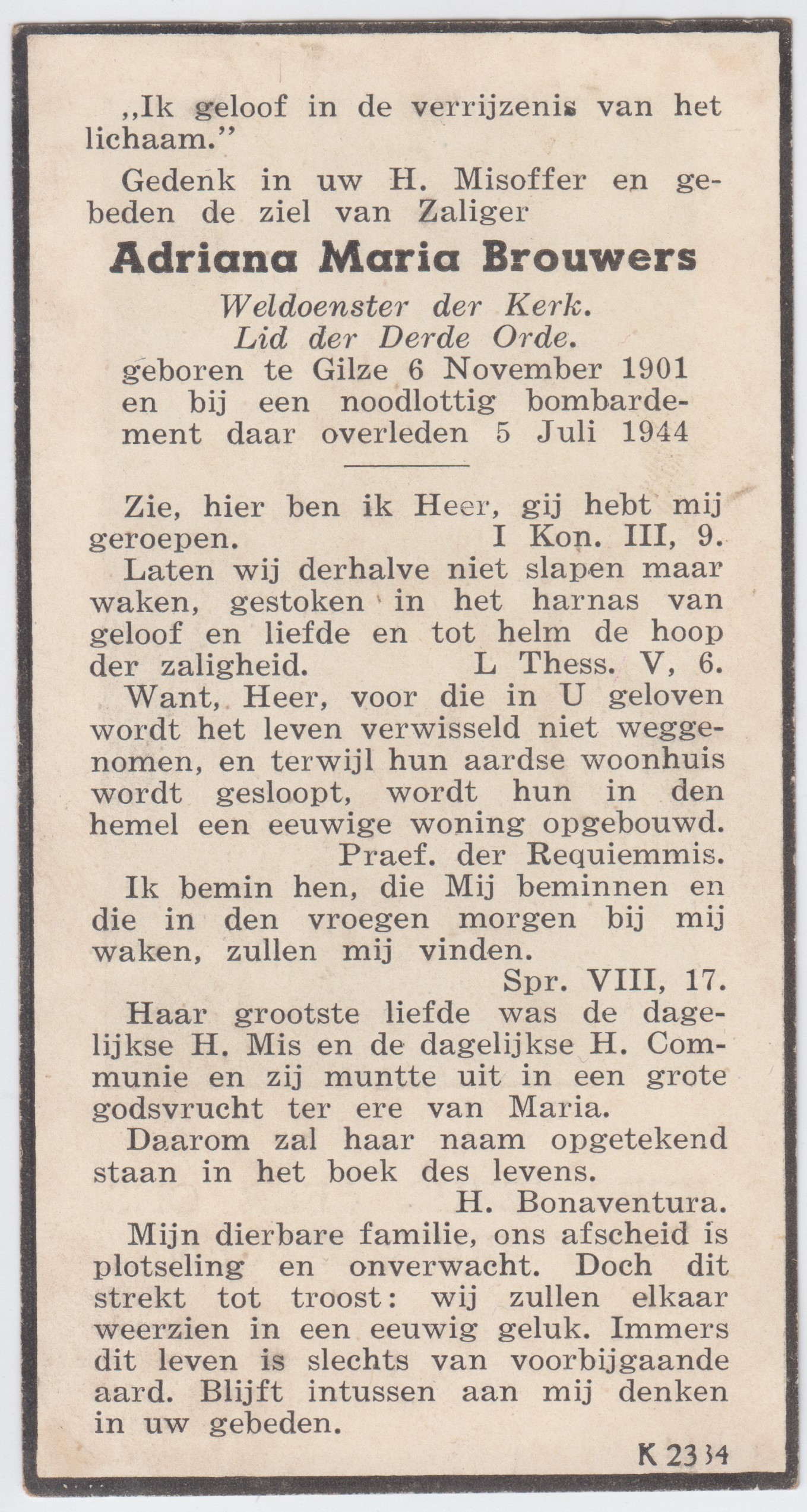 Afbeelding/portret van Adriana Maria Brouwers