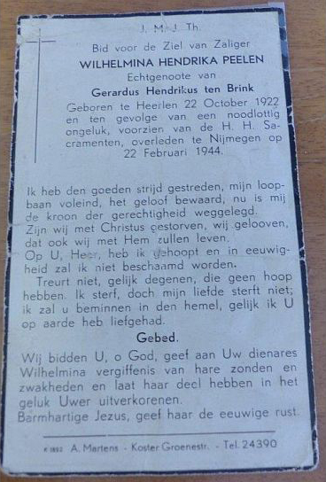 Afbeelding/portret van Brink-Peelen