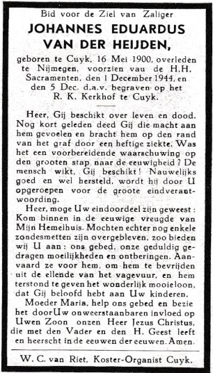 Afbeelding/portret van Heijden